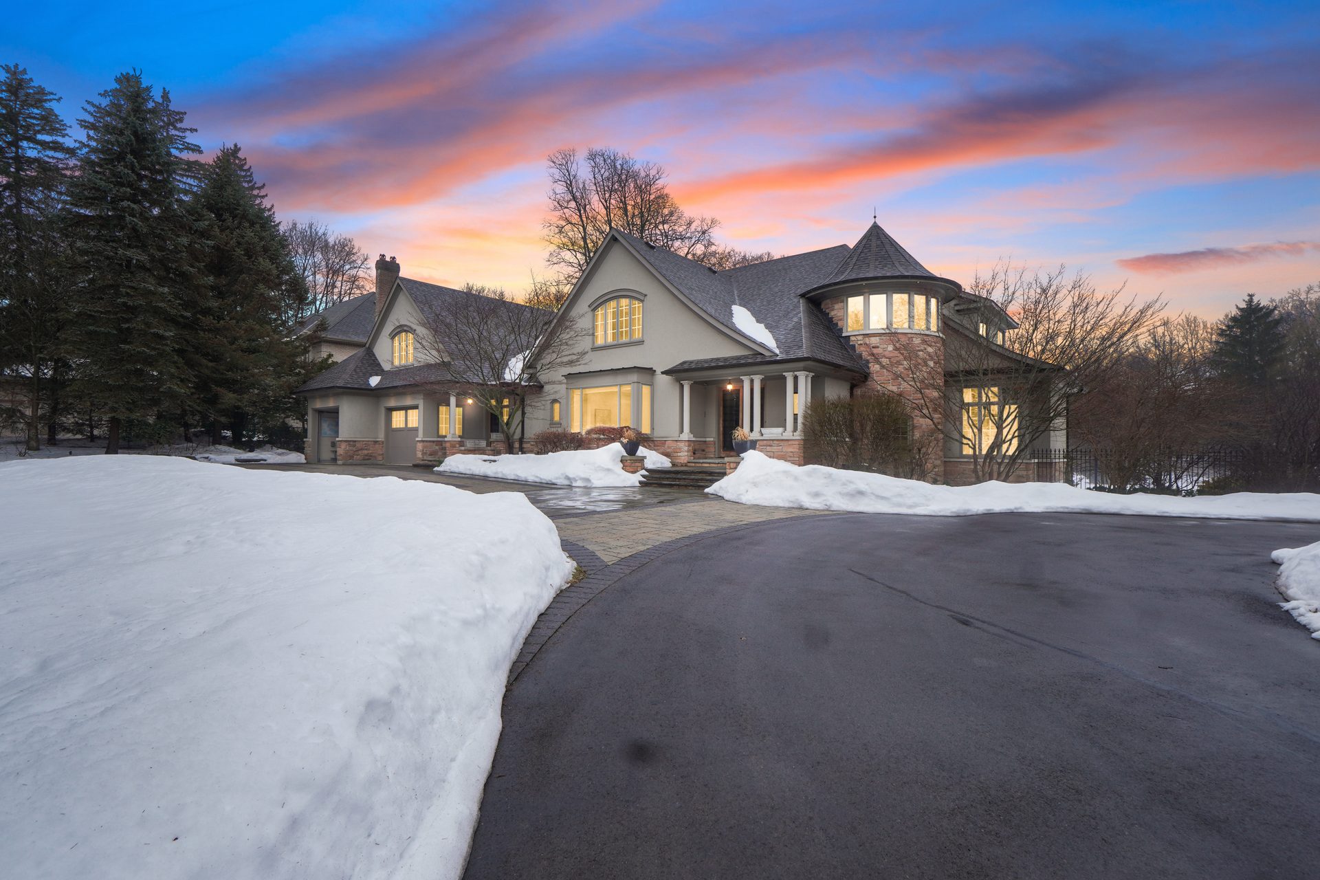 Twilight sunset exterior